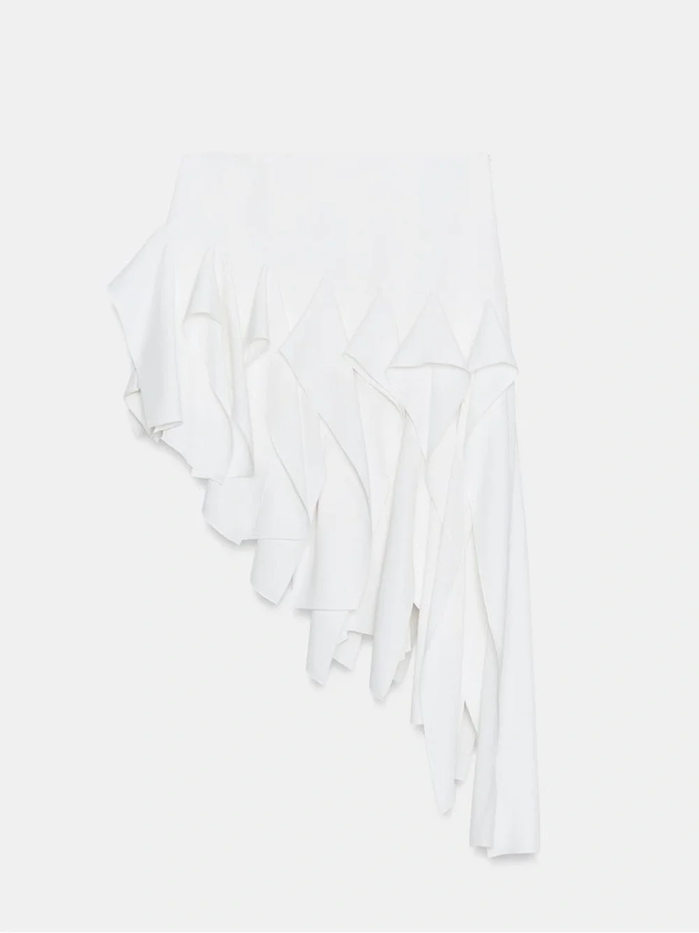 NWT Zara ZW collection asymmetric ruffle skirt